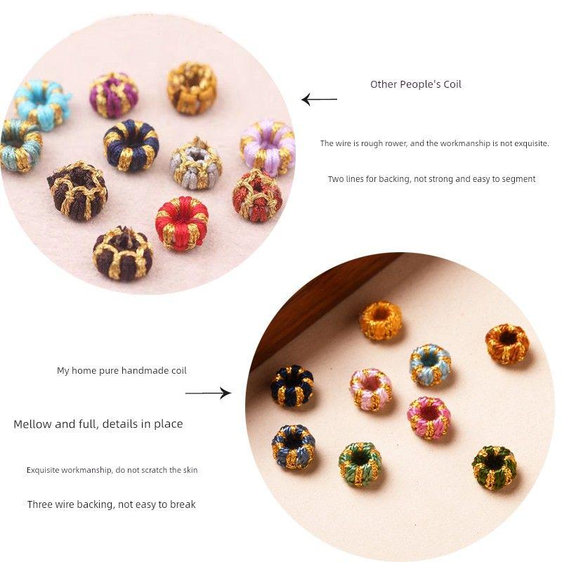 Lotus Holder Coil Taisui Hand-Woven DIY Fixed Ring Partition Buckle Sequin Carrying Strap Necklace Rope Accessories
