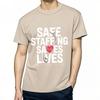 Travel Unisex O Neck Tshirt Vintage Safe Staffing Saves Lives Heart Stethoscope Ecg Basic For Unisex Tshirt Male Summer Teeshirt