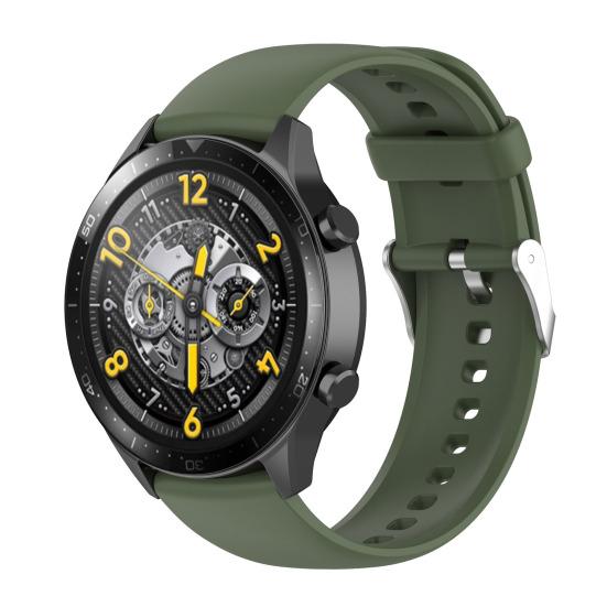 Řemínek k hodinkám 22mm vodotěsný měkký silikonový řemínek pro chytré hodinky náhradní pro hodinky Realme Watch 2/2 Pro/3 Pro/S/S Pro