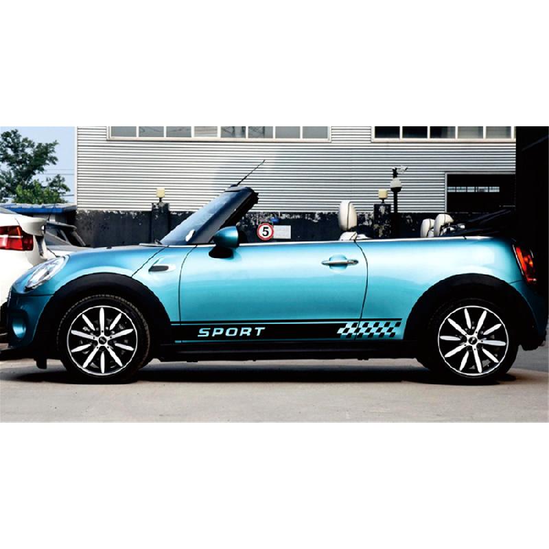 2Pcs Car Auto Graphics Both Side Body Vinyl Decal Sticker Sports Racing Race