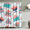 Blue Red White Cartoon Pattern Shower Curtain For Bathroom Home Decor Waterproof Washable Bath Linen 72X180Cm (Set)   Colorful C