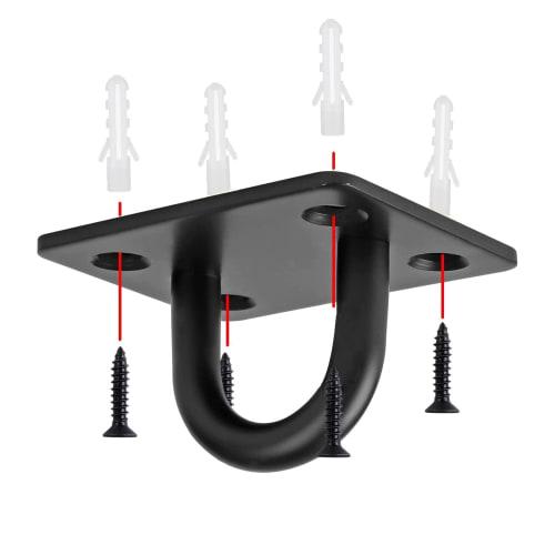 TongWey Ceiling Hook Eye Plate Hanging Hardware Wall Hook U-Shaped 304 Stainless Steel Corrosion Resistant Rust-Free High Strength Mounting (4 Pad Eye