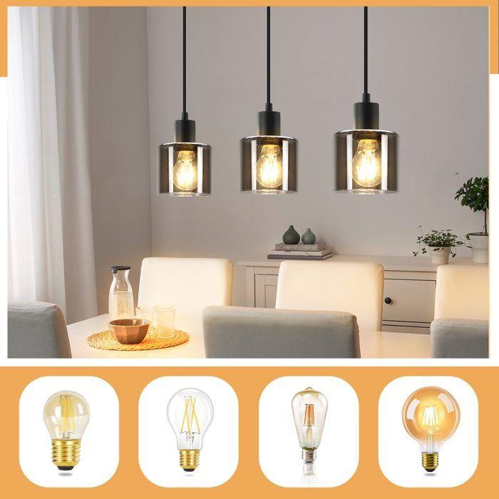 Suspension - NETTLIFE - E27 3 ampoules - Noir - Métal - Ø68 x H170 cm