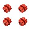 4PCS RC Wheel Hex Hub Aluminum Alloy 17mm RC Hub Nut Wheel Drive Hex Hub Adapter with Pins for