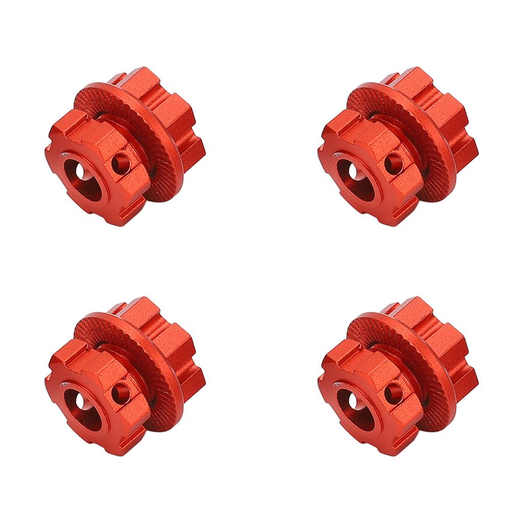 4PCS RC Wheel Hex Hub Aluminum Alloy 17mm RC Hub Nut Wheel Drive Hex Hub Adapter with Pins for
