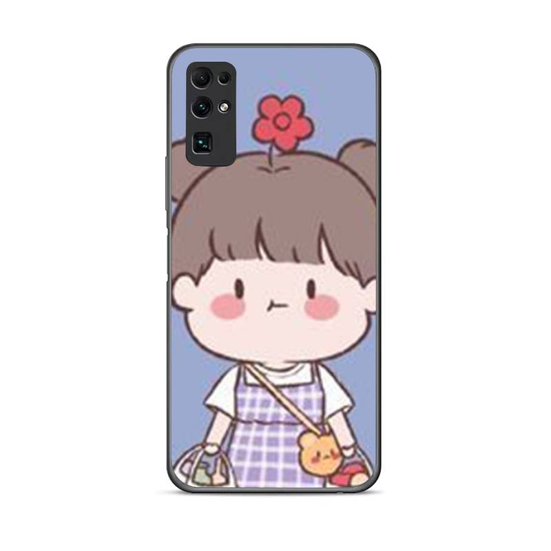 Cute Cartoon Girl Phone Case For Huawei G7 G8 P7 P8 P9 P10 P20 P30 Lite Mini Pro P Smart Plus Cove Fundas