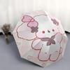 1pc Adorable Heart Bowknot Design Automatic Folding Umbrella with Cross Pattern - Perfect for Fans, Travelers, Daily Use, and Festive Gifts!F063