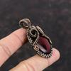 Red Fire Labradorite Pendant Copper Wire Wrapped Gemstone Pendant Handmade Dainty Copper Jewelry Designer Pendant Wire Wrap Jewelry For Gift