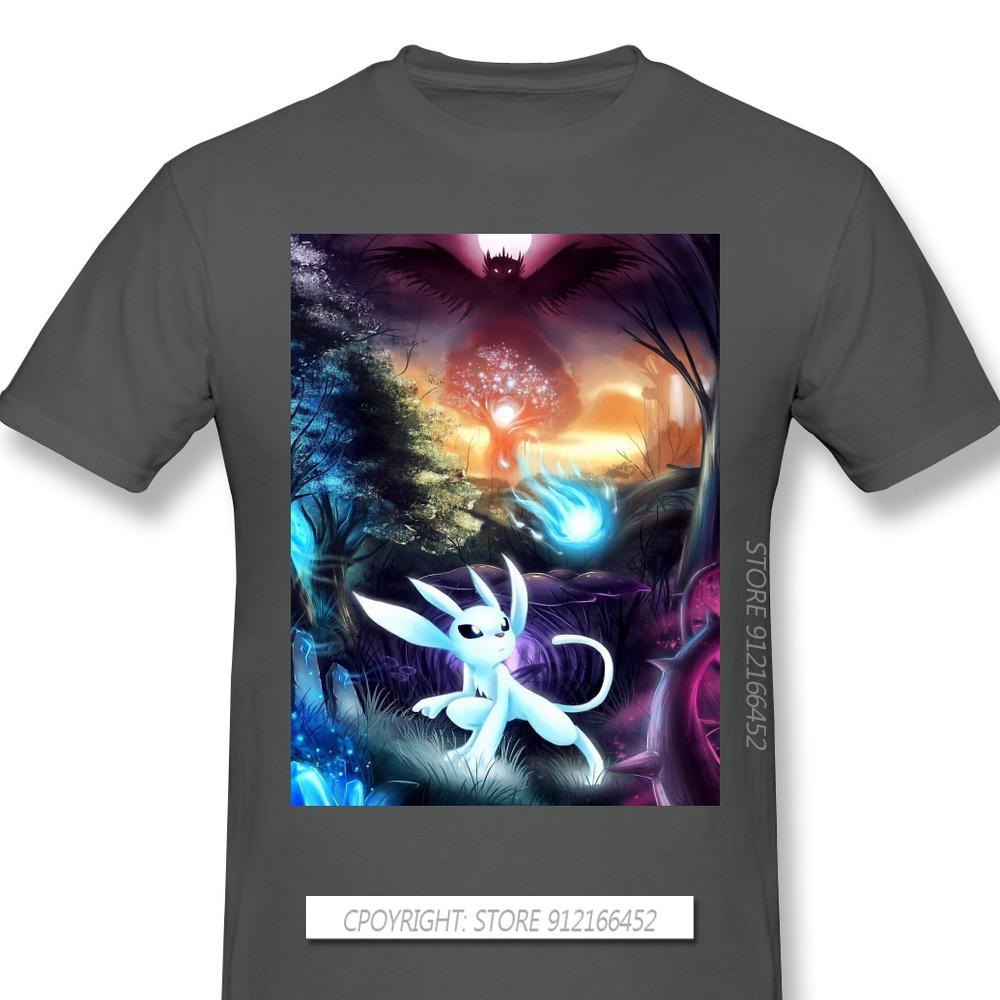 Wisps Chiffon Print 100 Cotton Funny T Shirts Ori And The Blind Forest Naru Gumo Kuro Game Unisex Fashion Streetwear