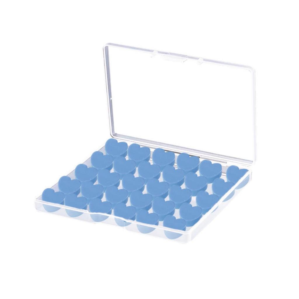 30 Pieces Moldable Silicone Earplugs Reusable with Storage Case Compact