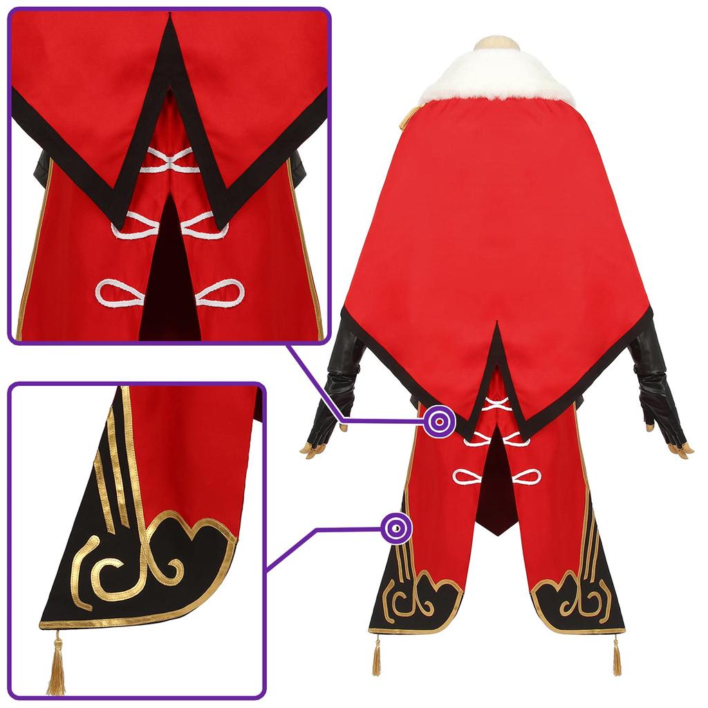 NSPSTT Genshin Impact Liyue Hokuto Cosplay Costume, Uncrowned Dragon King Hokuto Cosplay, Genshin Impact Style (Hokuto Cosplay, No Wig, Size XS)