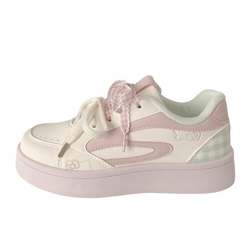 Fashion Hot Selling Summer 2025 Women's Casual Shoes Versatile Thick Bottom Fashionable Design Comfortable All-Match Mid-Cut Rubber Sole