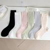 Socks For Women Summer New Solid Color Breathable Girl Thin Socks Simple Japanese Style Casual Mesh Socks Hollow Out Comfortable