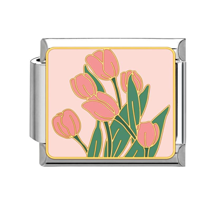 Fashion Devil Eyes Heart Star Flowers Italian Charm Links Stainless Steel Fit 9mm Bracelet Zircon DIY Making Gifts Wholesale