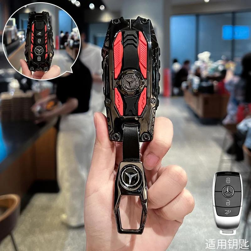 Carbon Fiber Key Fob Cover for Benz Key Case Protector Shell for Benz A-B-C Class S-Class G-Class E-Class CLA GLB CLS GLE GLC FF2