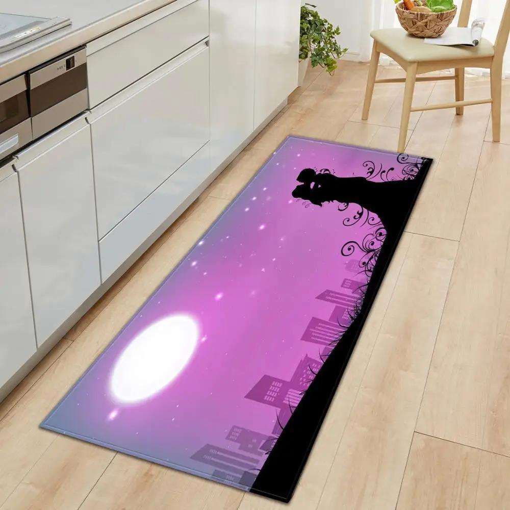 Valentine's Day Non-slip Restaurant Pad Home Porch Pad Entrance Door Mat Rectangular Corridor Area Carpet Kitchen Mat