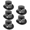 5Pcs Party Birthday Hats Paper New Year Tophat Headdress Props Lightweight Comfortable Party Favors New Year Hats
