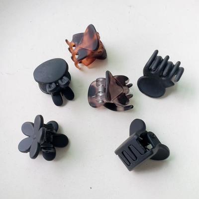 10 Pcs Multi-Pack Mini Claw Clips Black Small Hairpins for Princess Hairstyles Side Part Styling Essential Set