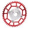 Aluminum Alloy 46T 104 BCD Chainring and Adapter Replacement for Tongsheng Mid Drive Motor Red