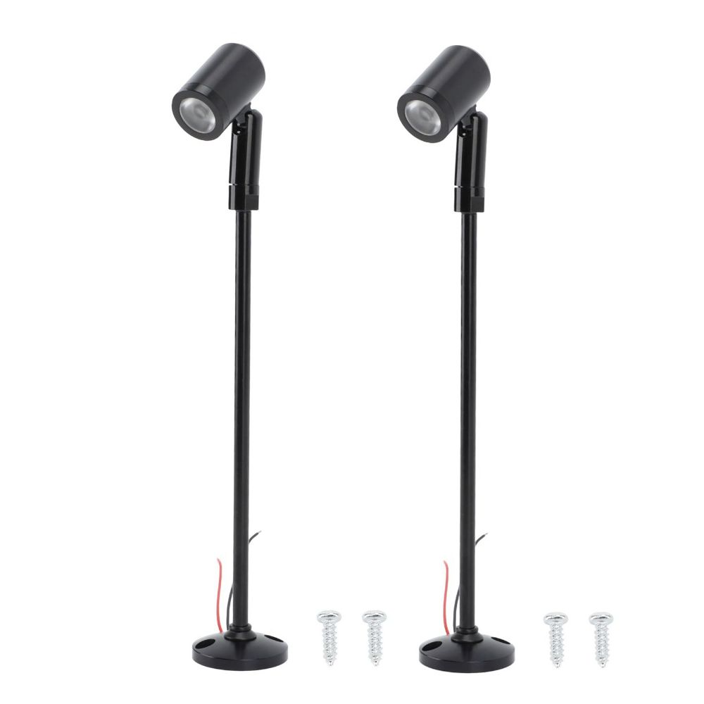 2 Pack Aluminum Body Jewelry Showcase Light Adjustable Angle Display Cabinet Light Plants Display