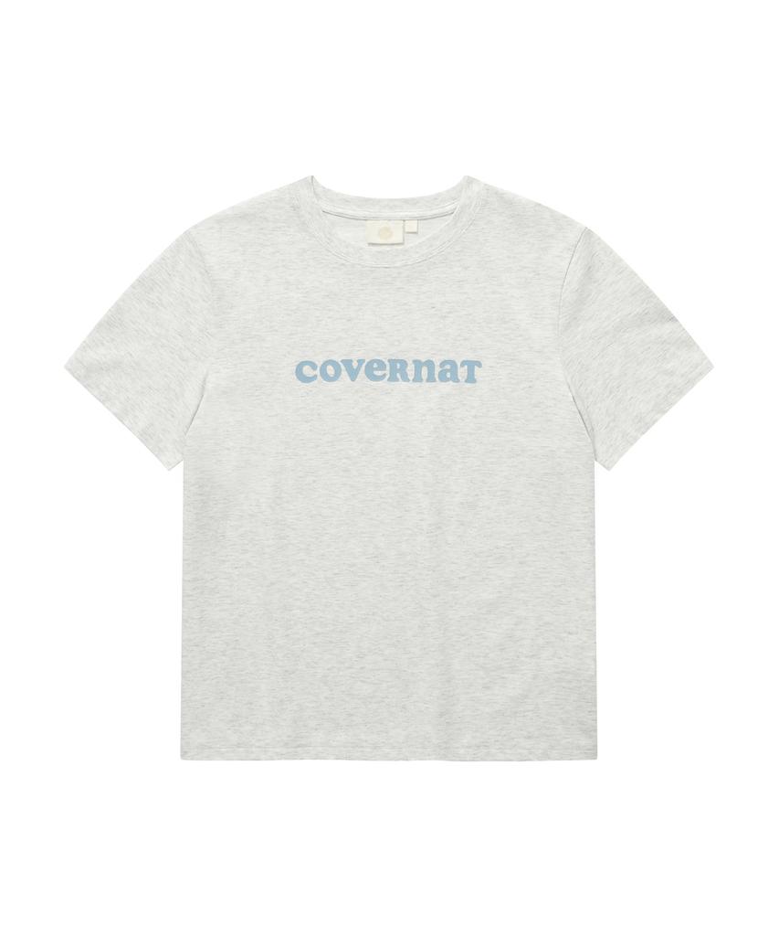 COVERNAT WOMAN Cool Cotton Cooper Logo T-Shirt Heather Grey