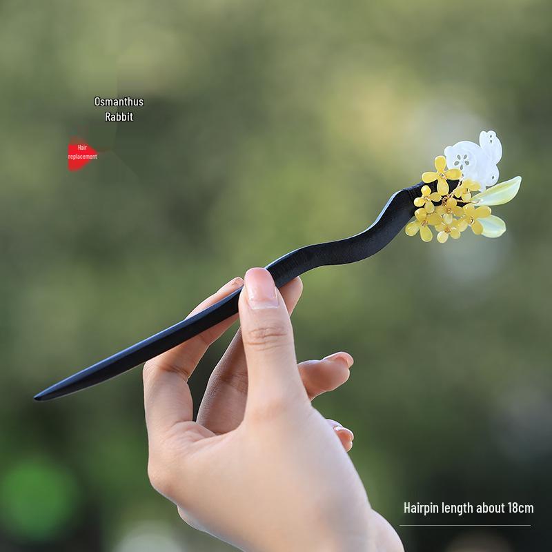

Zhao Liying Osmanthus Rabbit Hairpin: Modern & Traditional Chinese Style Women s Hair Accessory