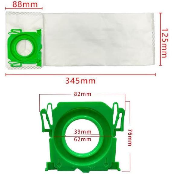 8-PACK 6629AM Vacuum Filter Bag for Sebo Airbelt K Series Upright Vacuum Cleaner Dust Bags