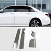 Estilo de Carro Colunas BC da Janela Moldura Brilhante Capa Decorativa Adesivo Acabamento Para Mercedes Benz Classe E W213 200 300 Auto