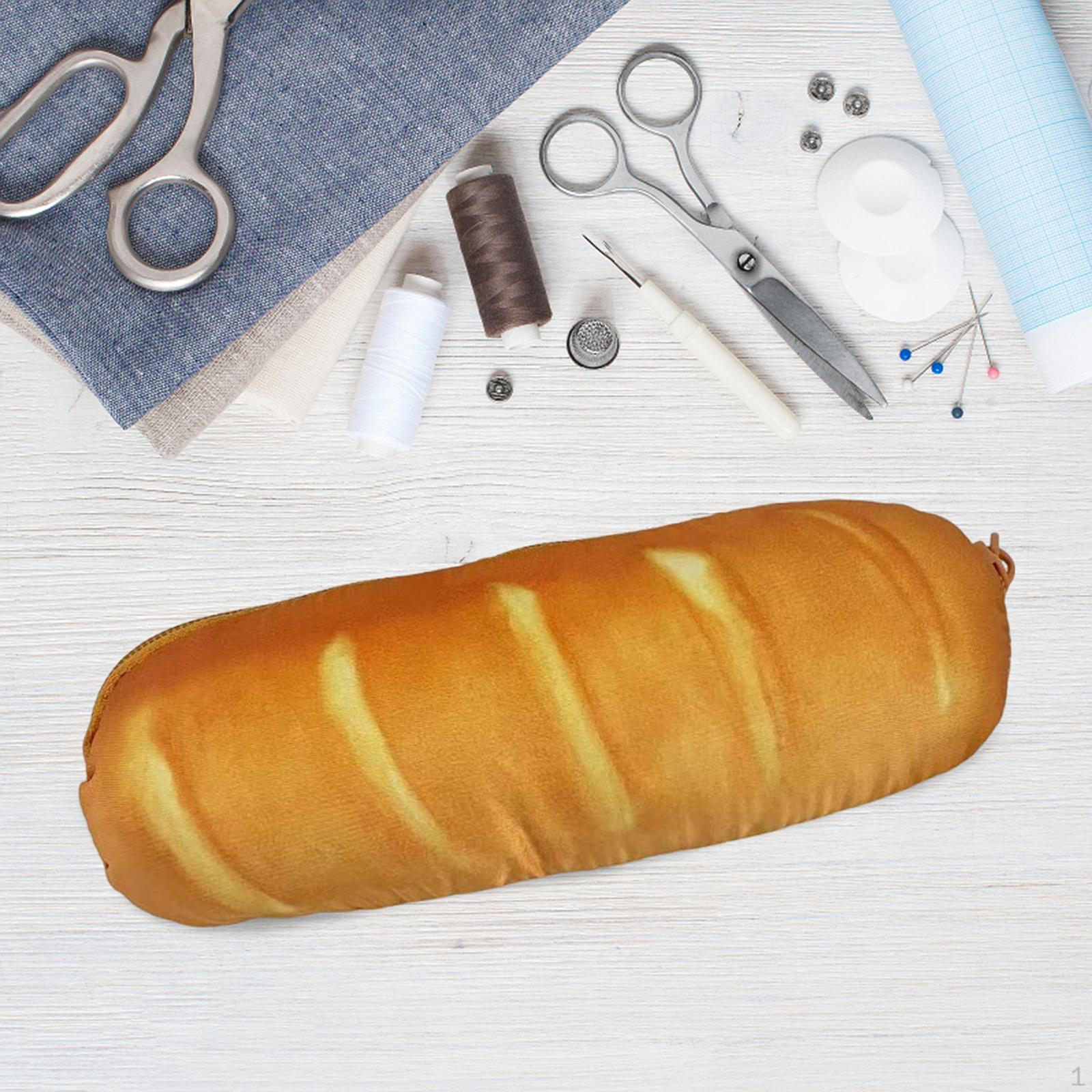 

Pencil Case Cosmetics Pouch Cute Adorable Zipper Closure Pens Holder Students for French Bread