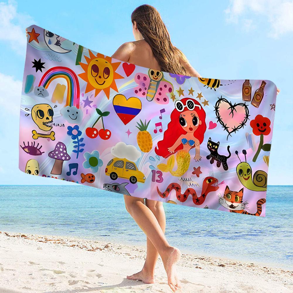 Karol G Female Singer Towel Microfiber Beach Towel Absorbent Quick dry Soft Yoga Swimming Resort Mountain Climbing Towel