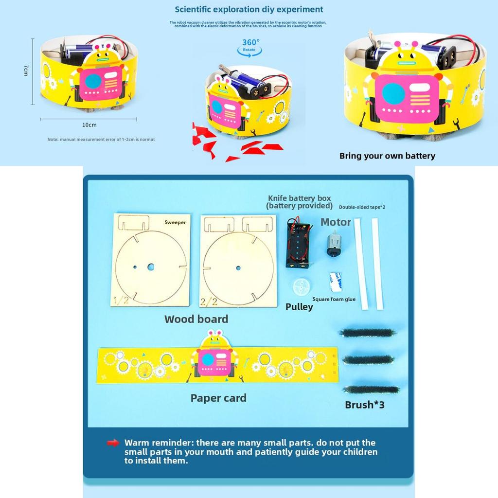 Wooden Sweeping Robot Hand Assembled Children Puzzle Toy Set For Physics Experiments Home Learning