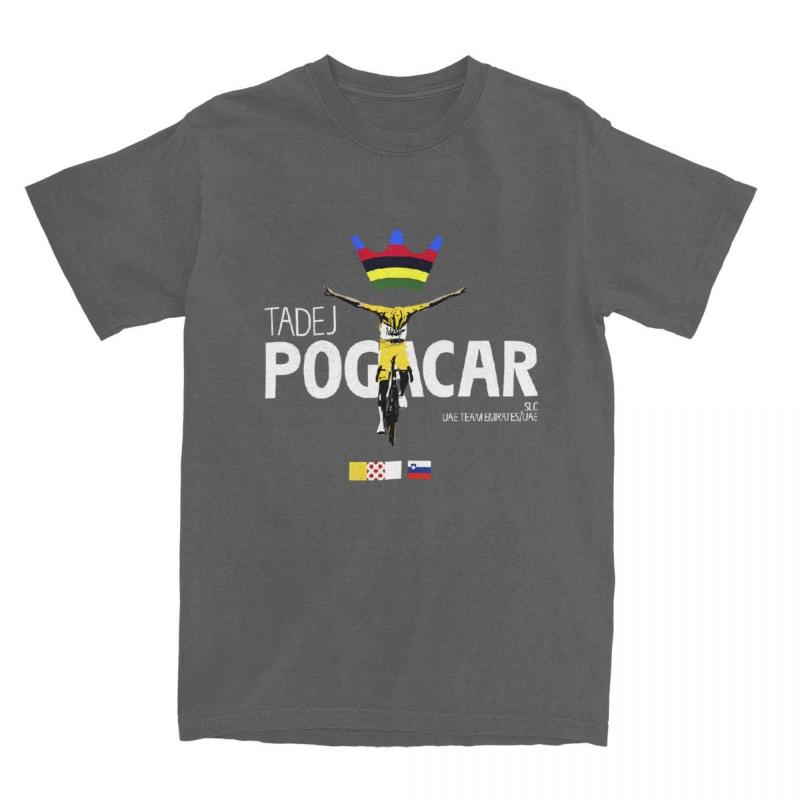 Men's Tadej Pogacar Cycling Pogi Team T-Shirts Cotton Clothing 2026 Summer Tour-De France Women Short Sleeves O-Neck Tshirt Tops