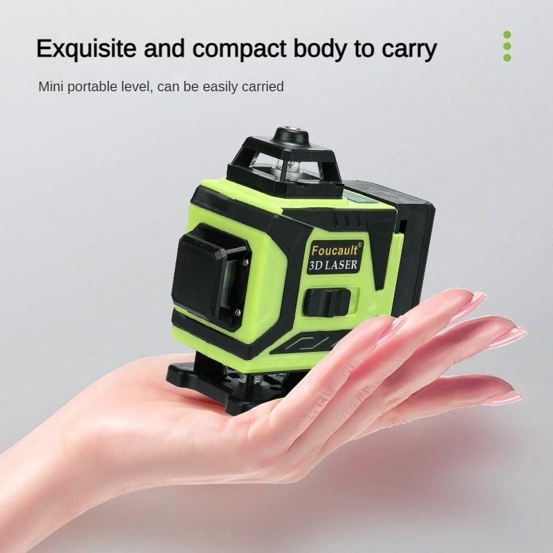 4D 8/12/16 Line Green Light Infrared Mini Laser Level  Automatic Leveling Level 360° Horizontal and Vertical Cross Measurement Tool New