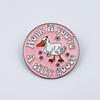 Funny Cartoon Big White Goose Brooch Set - English Letter Accessories for Backpacks & Clothing