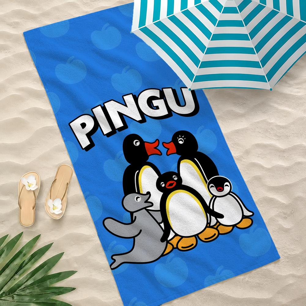 Cartoon P-Pingu Towel Towel beach towel, quick drying absorbent bath towel for Swim,Gym,Camping,Outdoor
