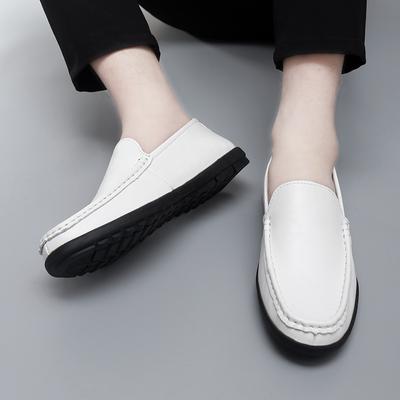 Fashion Luxury Brand Comfortable Soft Soled Loafers Fashionable Men's Hand Sewn Business Office Shoes Casual Driving Non Slip Flat Shoes