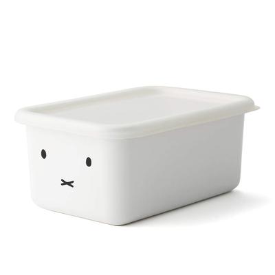 Deep Square Container M Miffy Face Series [Fuji Enamel]