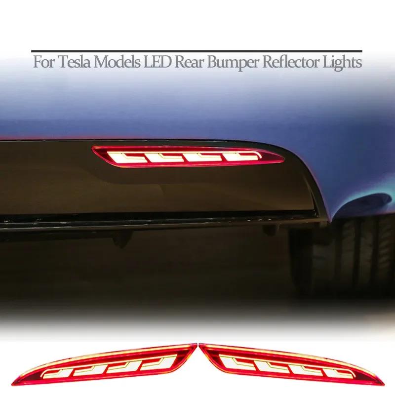 Car LED Rear Lights for Tesla Model S 2012 2014 2015 2016 2017 2018 2019 2020 2024 Turn Signal Reflector Bumper Lamp Brake LED