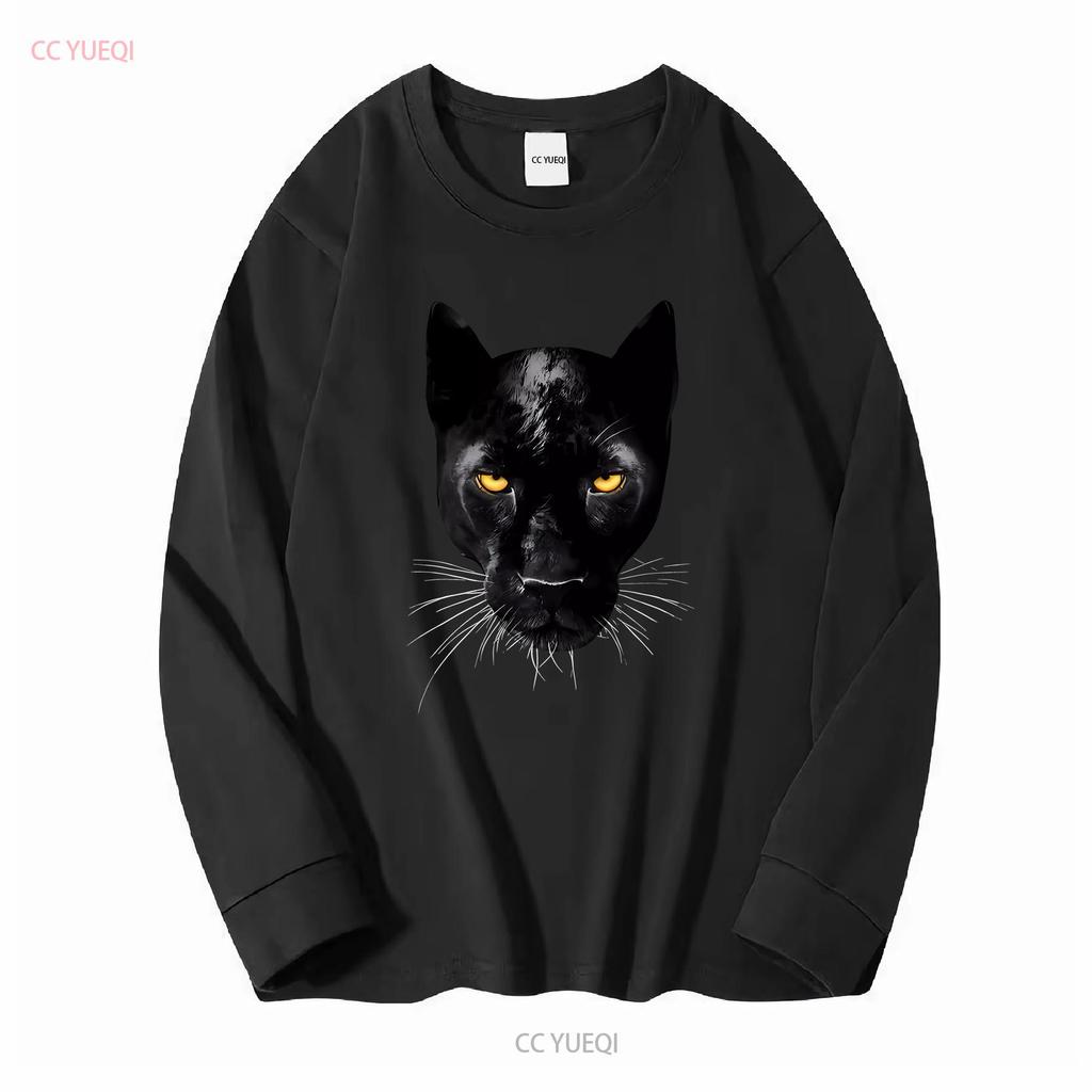 Tričko Pánská Móda Pantherův Pohled Streetwear Černé s dlouhým nebo krátkým rukávem vintage Prané Pružné Lehce Unisex móda