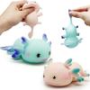 Süßes Axolotl Quetschspielzeug 1 Stück, Stressabbau Langsam Rückprallendes Tierball, Sensorisches Fidget Geschenk für Kinder Erwachsene