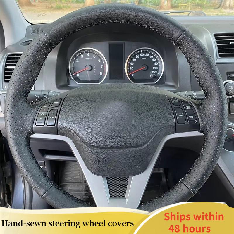 Car Steering Wheel Cover  Leather For Honda CR-V CRV 2009 2010 2011 Steering Wheel Car Accessory Red Thread