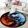 Cartoon Print Round Area Rug,Carpet Rug for Living Room Bedroom Sofa Playroom Decor,Non-slip Floor Mat