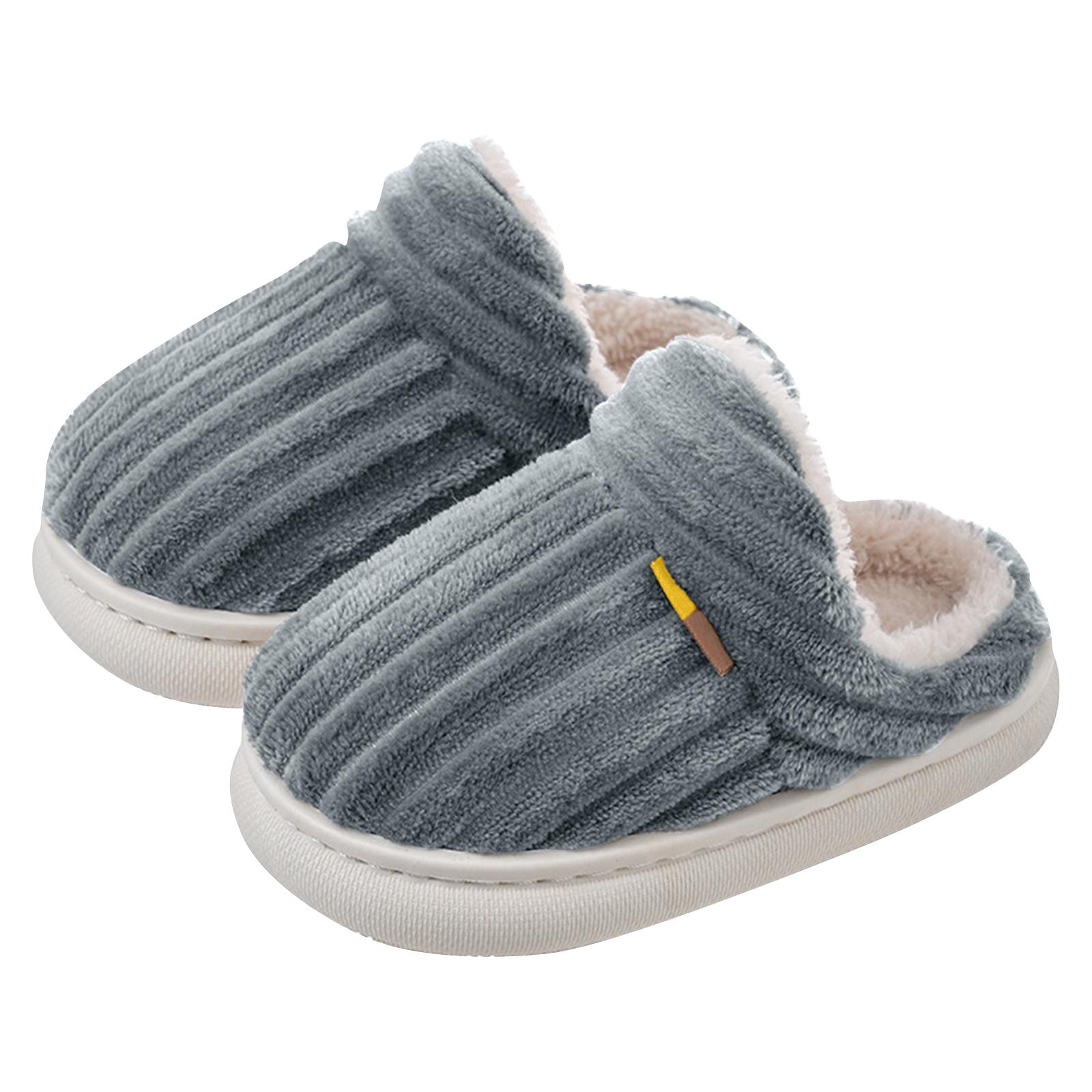 

Kids Winter Warm Slippers Girls Plush Soft Comfortable Indoor Slippers Warm And Non- For Baby 34