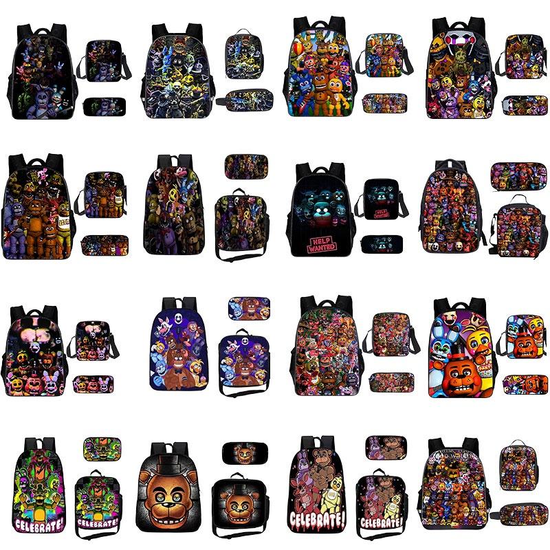 Mochila Urso de Pelúcia Estilosa Para Estudantes do Ensino Médio Grande Capacidade e Design Vintage