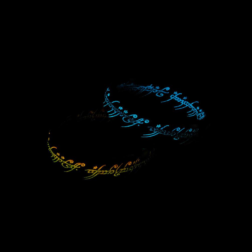2026 Film and Television Lord of The Rings Luminous Lord of The Rings Fashion Rings for Men and Women Niche Personality Accessories