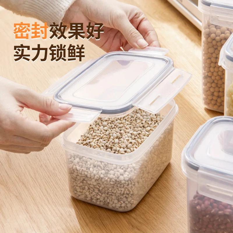 8pcs Set Kitchen Snap on Fresh-keeping Box, Sealed Container Moisture-proof Storage Container Food Grade Storage Containe