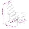 Vidaxl Adirondack Garden Chair, HDPE, Brown
