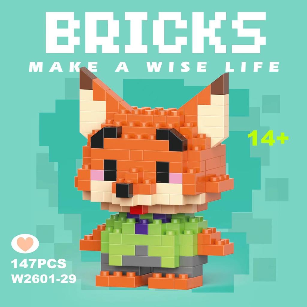No Box  6Cm High Building Blocks Stitch Kawaii Mini Desktop Ornaments Youth Toys Room Decoration Anime Cartoon Halloween