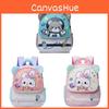 Cartoon Kids Backpack For Preschoolers With Nylon Material And Cushion Straps For School Use