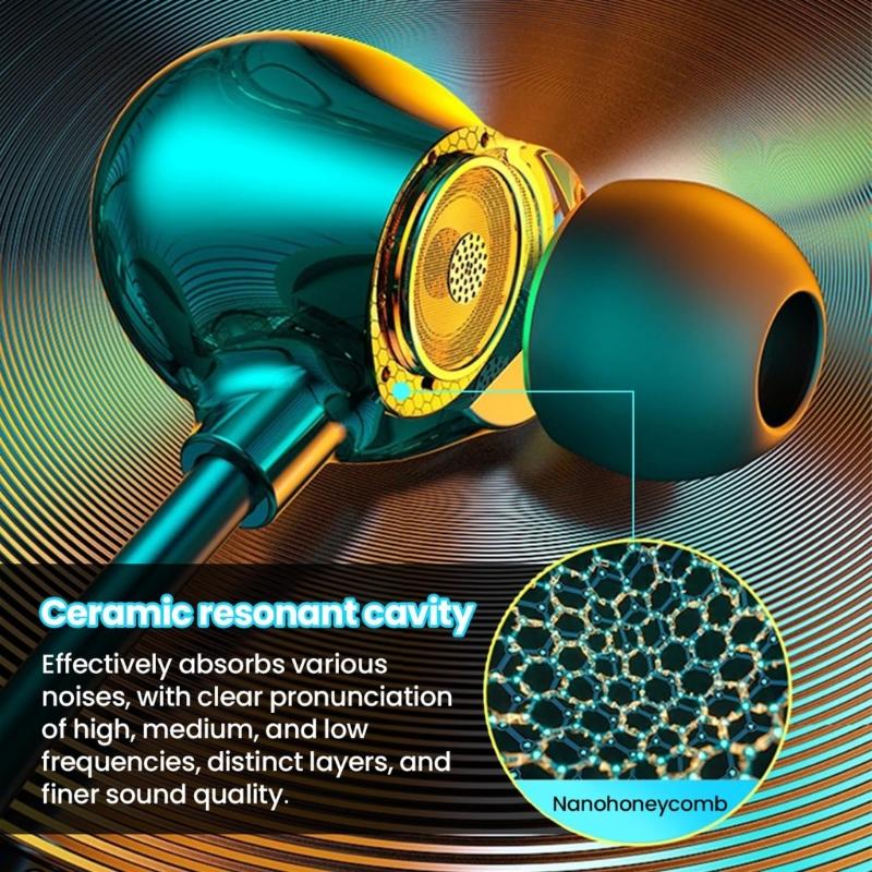 Sweatproof Sport In Ear Headphones Builts in Microphones for Clear Call 13mm Composite Diaphragm Enhances Music Playback